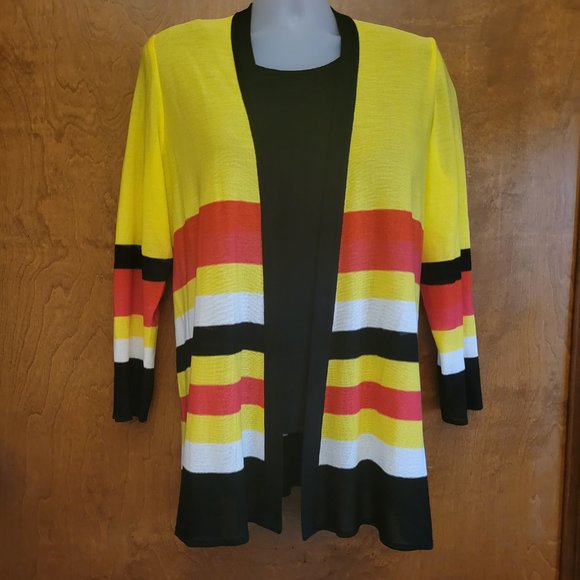 Vibrant Tunic Length Jacket by Misook Like New XL - Picture 2 of 8